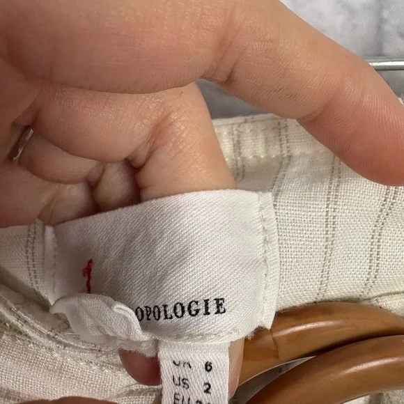 Anthropologie Palm Beach Wide-Leg Striped Belted Crop Pants size 2 - Picture 11 of 11